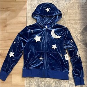 Disney Royal Blue Velvet Hoodie